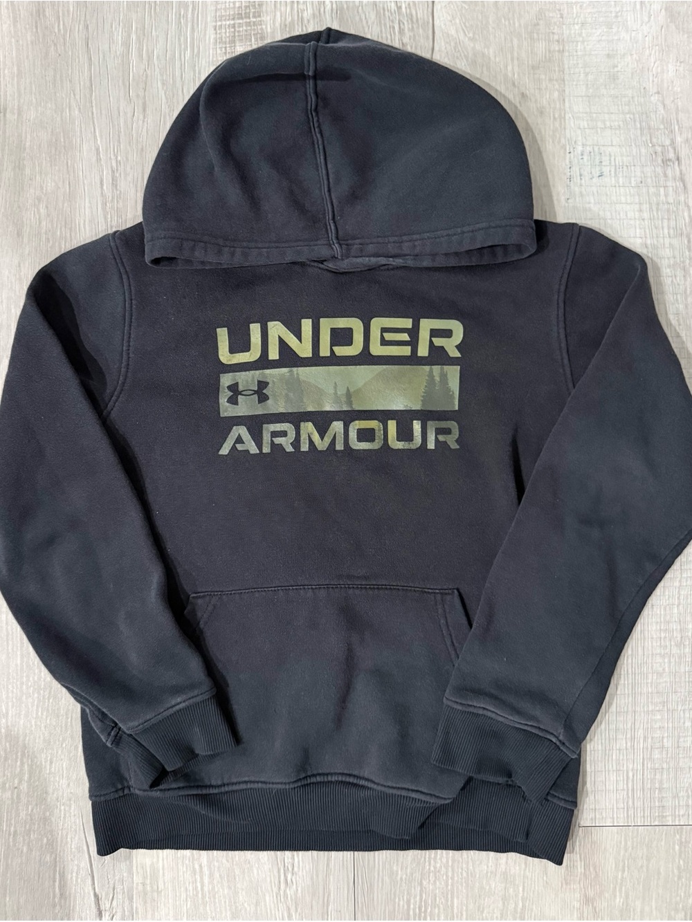 Under Armour Kids' Black Hooded Pullover Sweatshirt M